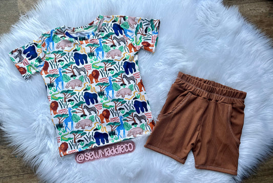 4T Basic Tee and Jogger Shorts