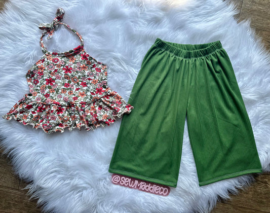 2T Flow Pants and Olive Tank