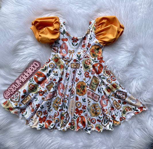 RTS 12/18m Petal Puff Sleeve Dress